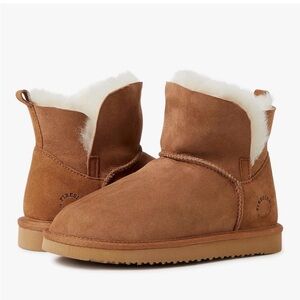 Dearfoams Women's Brown Bootie Slippers